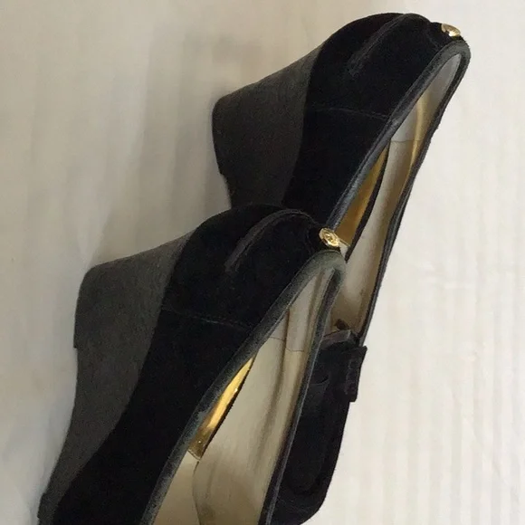 Michael Kors womens wedge heal shoes Penny loafer - Picture 4 of 5